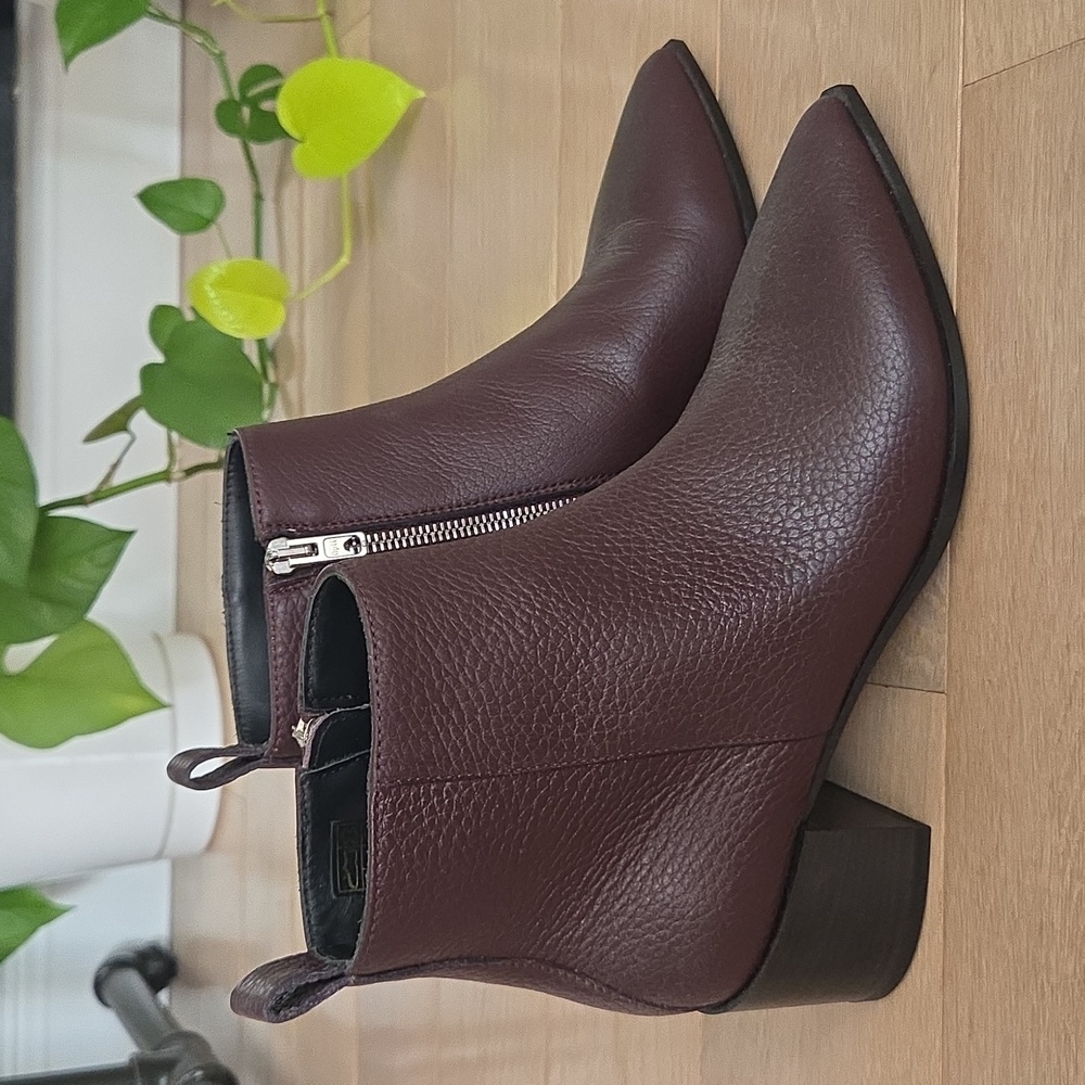 Everlane Boss Ankle Boots - Burgundy
